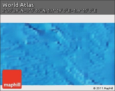 Physical 3D Map of the Area around 2° 48' 4" N, 137° 46' 30" E