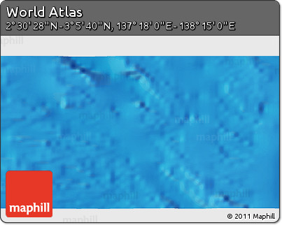 Physical 3D Map of the Area around 2° 48' 4" N, 137° 46' 30" E