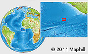 Physical Location Map of the area around 2° 48' 4" N, 13° 31' 30" W