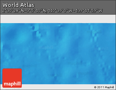 Shaded Relief 3D Map of the Area around 2° 48' 4" N, 140° 10' 30" W