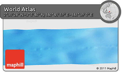 Physical Panoramic Map of the Area around 2° 48' 4" N, 141° 10' 30" E