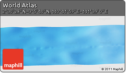 Physical Panoramic Map of the Area around 2° 48' 4" N, 141° 10' 30" E