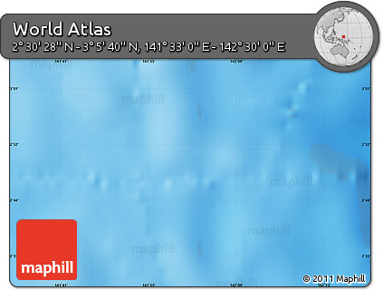 Physical Map of the Area around 2° 48' 4" N, 142° 1' 30" E