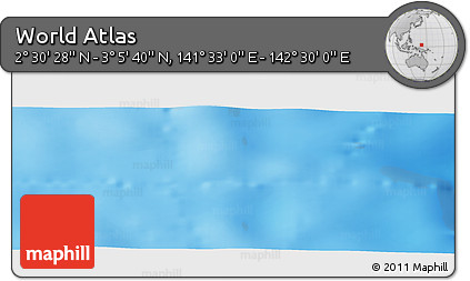 Physical Panoramic Map of the Area around 2° 48' 4" N, 142° 1' 30" E