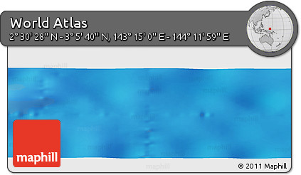Physical Panoramic Map of the Area around 2° 48' 4" N, 143° 43' 29" E