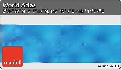 Physical Panoramic Map of the Area around 2° 48' 4" N, 143° 43' 29" E
