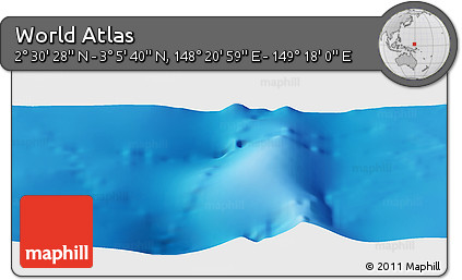 Physical Panoramic Map of the Area around 2° 48' 4" N, 148° 49' 29" E