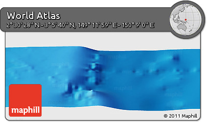 Physical Panoramic Map of the Area around 2° 48' 4" N, 149° 40' 30" E