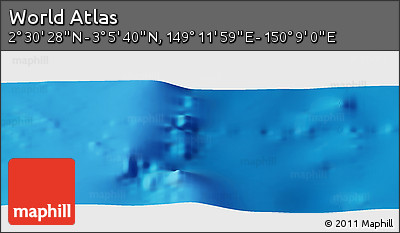 Physical Panoramic Map of the Area around 2° 48' 4" N, 149° 40' 30" E