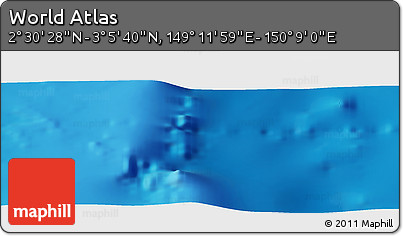 Physical Panoramic Map of the Area around 2° 48' 4" N, 149° 40' 30" E