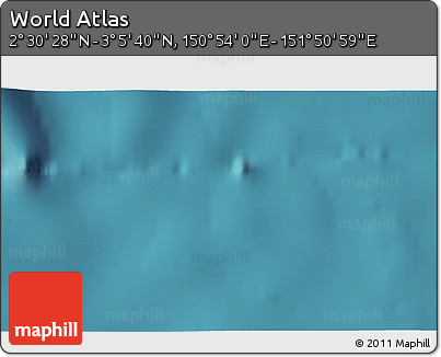 Satellite 3D Map of the Area around 2° 48' 4" N, 151° 22' 30" E