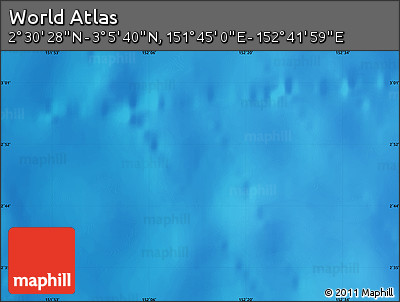 Physical Map of the Area around 2° 48' 4" N, 152° 13' 29" E