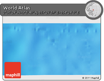 Physical 3D Map of the Area around 2° 48' 4" N, 153° 55' 30" E