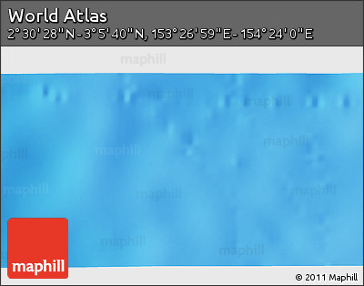 Physical 3D Map of the Area around 2° 48' 4" N, 153° 55' 30" E