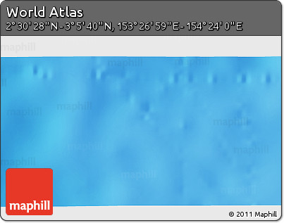 Physical 3D Map of the Area around 2° 48' 4" N, 153° 55' 30" E