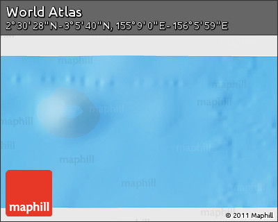 Physical 3D Map of the Area around 2° 48' 4" N, 155° 37' 30" E