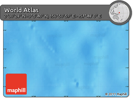 Physical Map of the Area around 2° 48' 4" N, 157° 19' 29" E