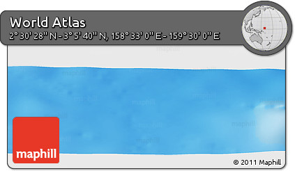 Physical Panoramic Map of the Area around 2° 48' 4" N, 159° 1' 30" E
