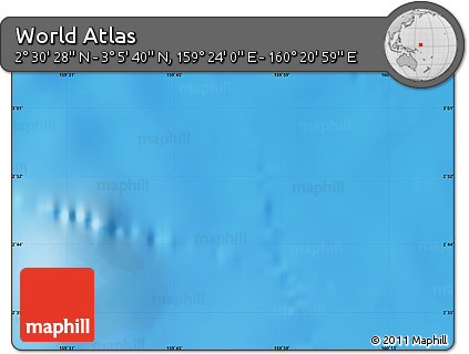 Physical Map of the Area around 2° 48' 4" N, 159° 52' 30" E