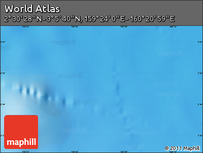 Physical Map of the Area around 2° 48' 4" N, 159° 52' 30" E