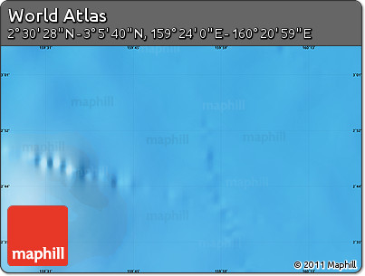 Physical Map of the Area around 2° 48' 4" N, 159° 52' 30" E