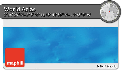 Physical Panoramic Map of the Area around 2° 48' 4" N, 15° 13' 29" W