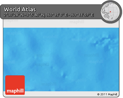 Physical 3D Map of the Area around 2° 48' 4" N, 160° 43' 29" E