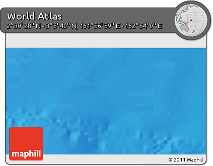 Shaded Relief 3D Map of the Area around 2° 48' 4" N, 162° 25' 30" E