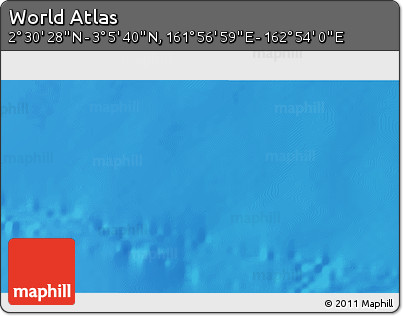 Shaded Relief 3D Map of the Area around 2° 48' 4" N, 162° 25' 30" E