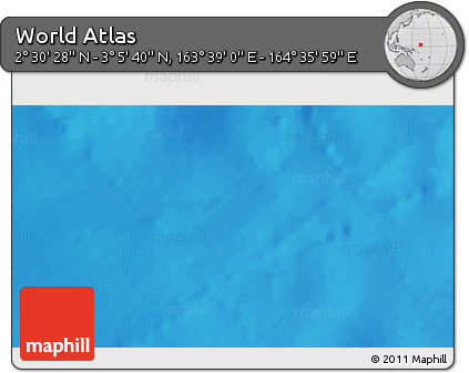Shaded Relief 3D Map of the Area around 2° 48' 4" N, 164° 7' 30" E