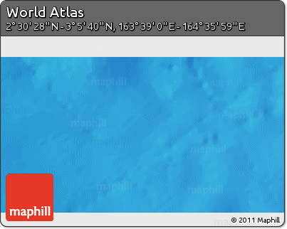 Shaded Relief 3D Map of the Area around 2° 48' 4" N, 164° 7' 30" E