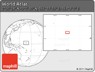 Blank Location Map of the Area around 2° 48' 4" N, 166° 40' 30" E