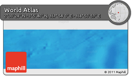 Physical Panoramic Map of the Area around 2° 48' 4" N, 168° 22' 30" E