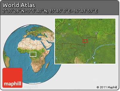 Satellite Location Map of the Area around 2° 48' 4" N, 16° 13' 30" E