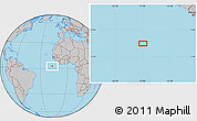 Gray Location Map of the area around 2° 48' 4" N, 16° 55' 29" W