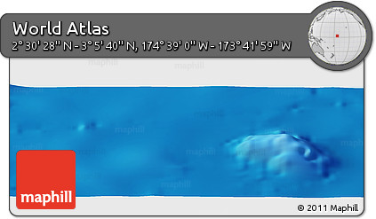 Physical Panoramic Map of the Area around 2° 48' 4" N, 174° 10' 30" W