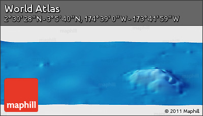 Physical Panoramic Map of the Area around 2° 48' 4" N, 174° 10' 30" W