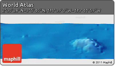 Physical Panoramic Map of the Area around 2° 48' 4" N, 174° 10' 30" W