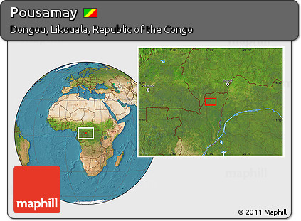 Satellite Location Map of Pousamay