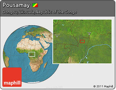 Satellite Location Map of Pousamay
