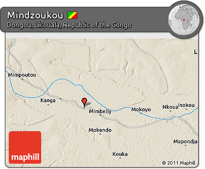 Shaded Relief 3D Map of Mindzoukou