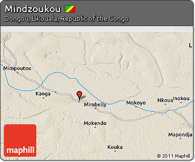 Shaded Relief 3D Map of Mindzoukou