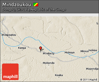 Shaded Relief 3D Map of Mindzoukou