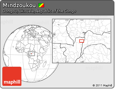 Blank Location Map of Mindzoukou