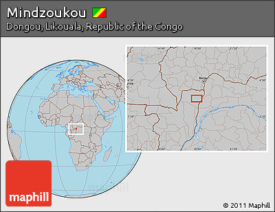 Gray Location Map of Mindzoukou