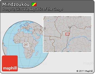Gray Location Map of Mindzoukou