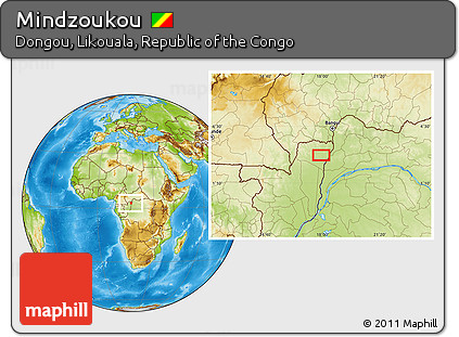 Physical Location Map of Mindzoukou