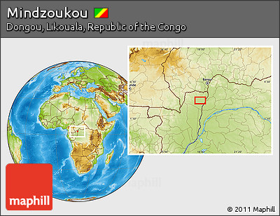 Physical Location Map of Mindzoukou