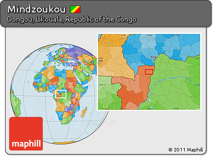 Political Location Map of Mindzoukou