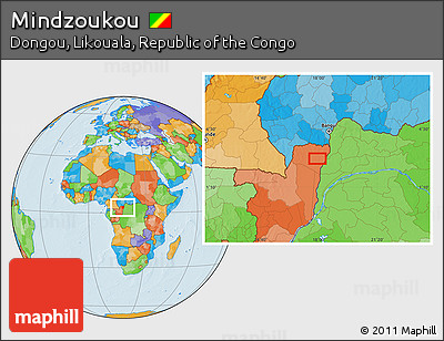 Political Location Map of Mindzoukou